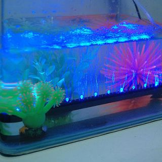   5W 110V 220V Aquarium Fish Tank 12 Blue LED Airstone Lights