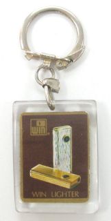 OLD ADVERTISING WIN LIGHTER KEYCHAIN x