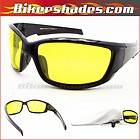 POLARIZED YELLOW lens day night Motorcycle riding Glasses Sunglasses 