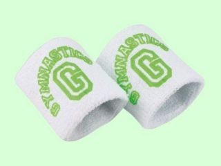 Wide Cotton & Polyester Lime Green Wristbands 2 PLY HEAVYWEIGHT