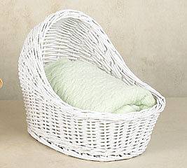 Baby Bassinet   White Wicker   for Baby Shower Decorations