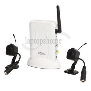 4GHz Wireless 2 Mini Cameras Security Color Camera Receiver Full Kit