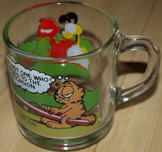 Garfield McDonalds Friends Glass Coffee Mug Vintage 1978