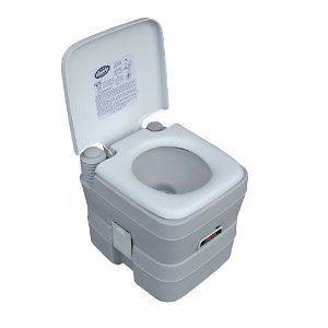 Century 5 Gallon Portable Toilet Camping Hiking RV Light Gray Seat for 