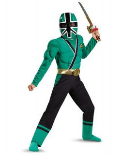 Power Rangers Samurai GREEN Ranger Costume M 7 8 Forest Boys Child Kid 