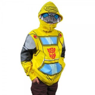 Childrens Transformers Bumblebee Costume Hoodie Yellow Kids NEW 