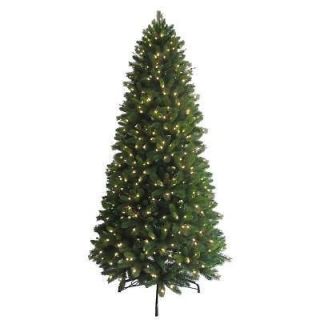 Santas Best 9 Ft Pre Lit NORDIC Artificial Tree Christmas 600 White 