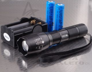 1800 Lumen Zoomable CREE XM L T6 LED Flashlight Torch Zoom Lamp 