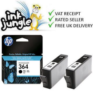   Genuine HP 364 Black Ink Cartridges For Photosmart 5515 Printer
