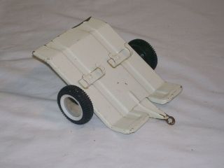 Vintage Buddy L Motorcycle Trailer Pressed Steel with a Extra Buddy L 
