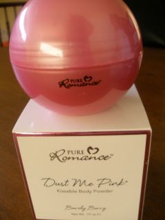 Brand NEW   Pure Romance Dust Me Pink Body Powder   Barely Berry