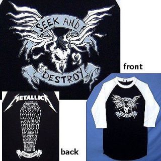 METALLICA SEEK & DESTROY TOUR 2008 09 JERSEY SHIRT S