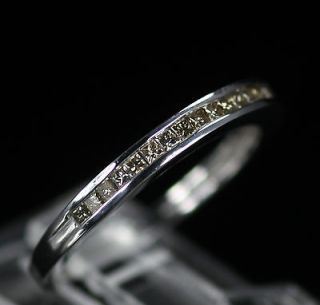 Princess Cut Champagne Diamond Ring Band Chocolate in Sterling Silver