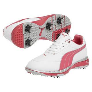 Puma Faas Trac Ladies Golf Shoes   White/Silver/R​ed