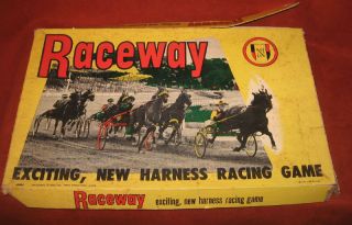 Vintage Raceway Horse Harness Racing Game 1954 RARE HTF Wall Decor