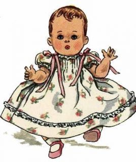 Doll Clothes PATTERN for 1950s Betsy Wetsy Tiny Tears 16 inch dolls 