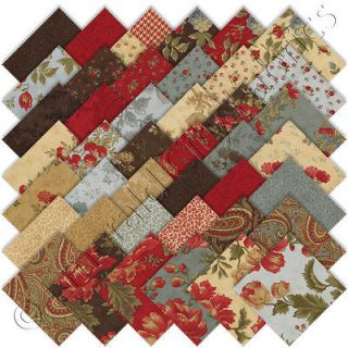   Chocolat Chocolate 3 Sisters Charm Pack 42 5 Cotton Quilt Squares