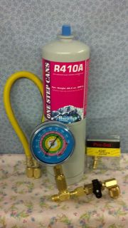 R410, R410a, Refrigerant Recharge Kit, 28.2 oz.