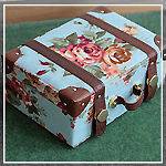 EDEN] Vintage suitcase for MSD and SD dolls #14 Blue Rose