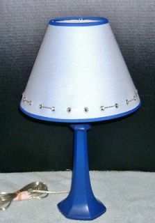 BLUE TABLE LAMP with LIGHT BLUE SHADE 