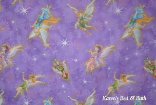 Tinkerbell & Fairy Friends Purple Lilac Girls Nursery Curtain Valance 