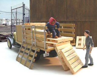 Scale Lot of Three Pallets Hand Built of Wood