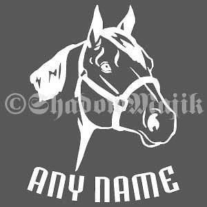 Inch Personalized Vinyl Decal   Quarter Horse Head