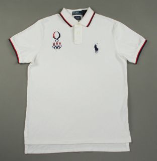 Ralph Lauren Polo Custom Fit USA Olympic Big Pony Shirt New $125