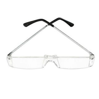 Clear Rimless Reading Glasses   Metal Temple   Choose from 1.00 to 4 