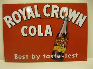 RC ROYAL CROWN COLA SODA BEST BY TASTE TEST TIN BAR DINER KITCHEN SIGN