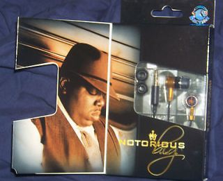 NOTORIOUS B.I.G. HIGH QUALITY IN EAR BUDS_BIGGIE SMALLS_IPODS_M​P3 