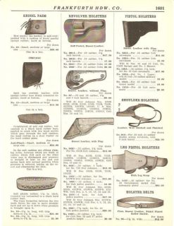 1931 Vintage Leather Holster Hawkins Recoil Pad AD