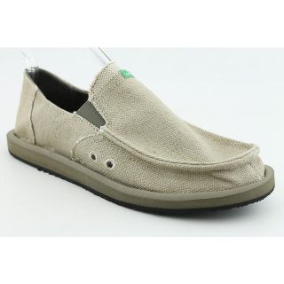 Sanuk Rasta Pouch Mens Size 9 Tan Textile Loafers Shoes