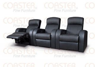 MOVIE HOME THEATER SEATS LEATHER RECLINERS 6 CHAIRS 4 WEDGES