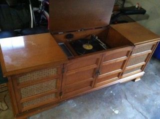  Silvertone Phonograph Record Player with Stereo System & Radio