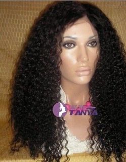 brazilian kinky curly 16 new fashion human hair full lace wig/ lace 