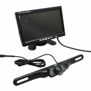 LCD TFT Color Monitor+IR Night Vision Wireless Car Rearview Back up 