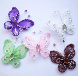 24pc mixed Stocking Butterfly Wedding Decoration 5cm