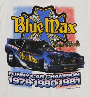 Vintage Drag Club T Shirts, Raymond Beadle, Blue Max Funny Car