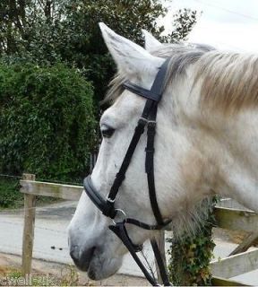   ** Cross Over ** Bitless Leather Bridle with web grip reins   Full