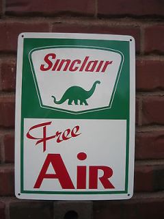 Sinclair Free Air Gas Pump Sign Gas Service Station Dino Garage 