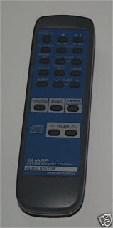 SHARP REMOTE CONTROL RRMCG0106AWSA FOR AUDIO CD PLAYER