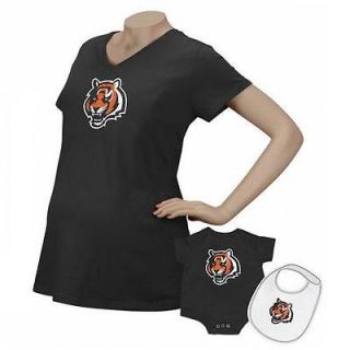Cincinnati Bengals Reebok Primary Logo Maternity Top & Infant 3 Piece 