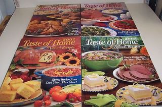 Taste of Home Annual Recipes 2000 thru 2003 Cookbooks HC