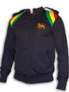 Rasta Reggae JACKET Army Conquering Lion Of Judah Embroided Black UK