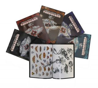 Mixed Tattoo Flash Book Set   5 Books   (Large Mixture of Designs)