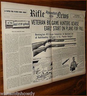 1955 REMINGTON RIFLE NEWS AD Spread 410 gauge Field & Skeet SHOTGUN AD