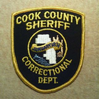 Cook County Illinois Sheriff Correctional Dept. Police Patch IL