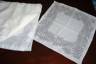 Vintage LOT of 12 Sheer White Table NAPKINS Wedding Shower Party 