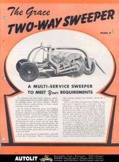 1956 Grace Case Tractor Sweeper Road Blower Brochure